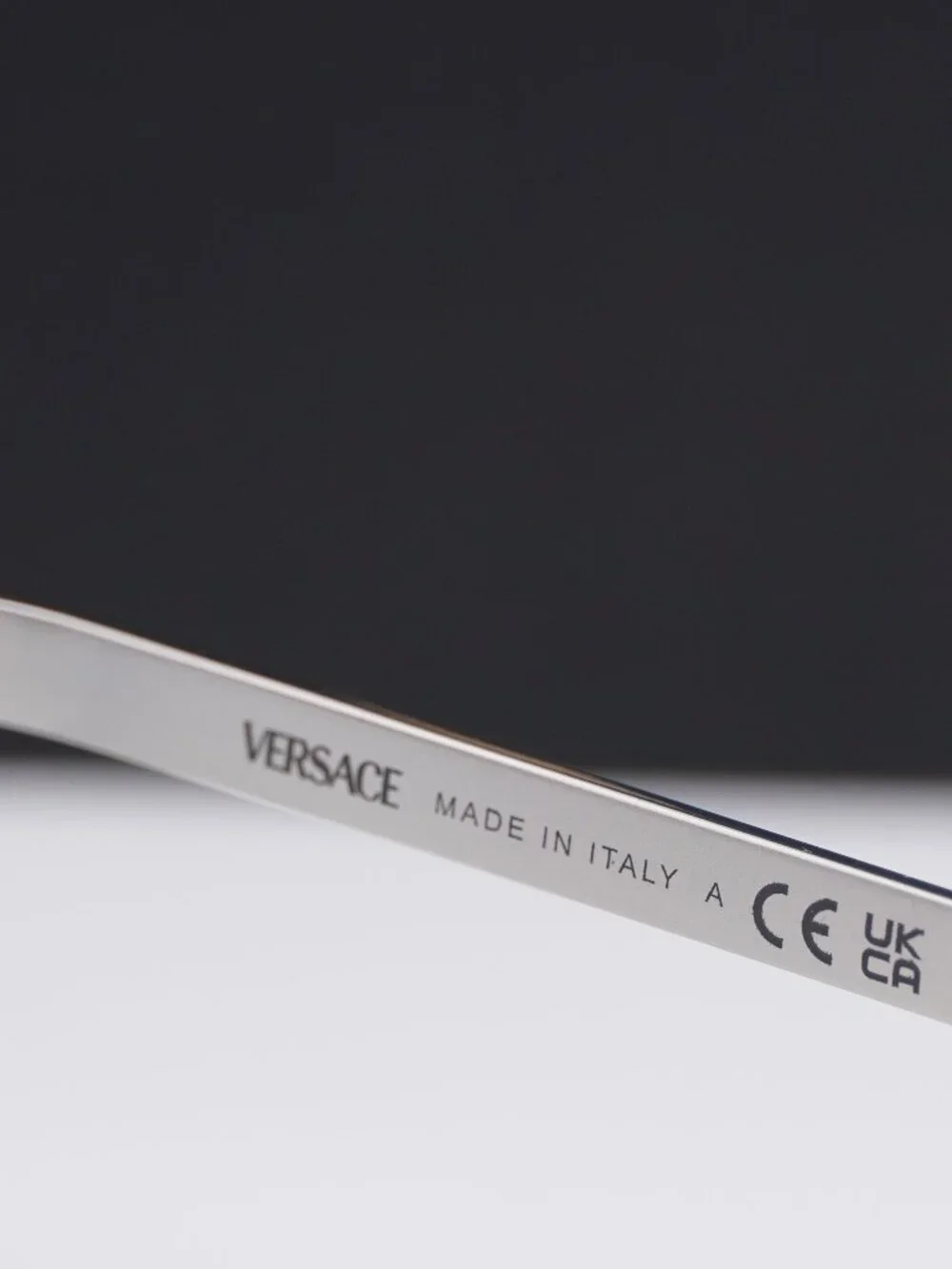 Versace VE2293 100019 Shield Sunglasses – Silver / Blue